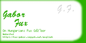 gabor fux business card
